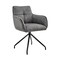 Armen Living Noah Dining Room Accent Chair in Charcoal Fabric and Black Metal Legs LCNHCHCHA - alternate 1